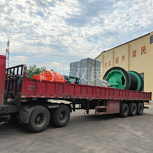 鶴壁雙民租賃絞車JK-2×1.8P礦井提升機(jī)裝車發(fā)貨！